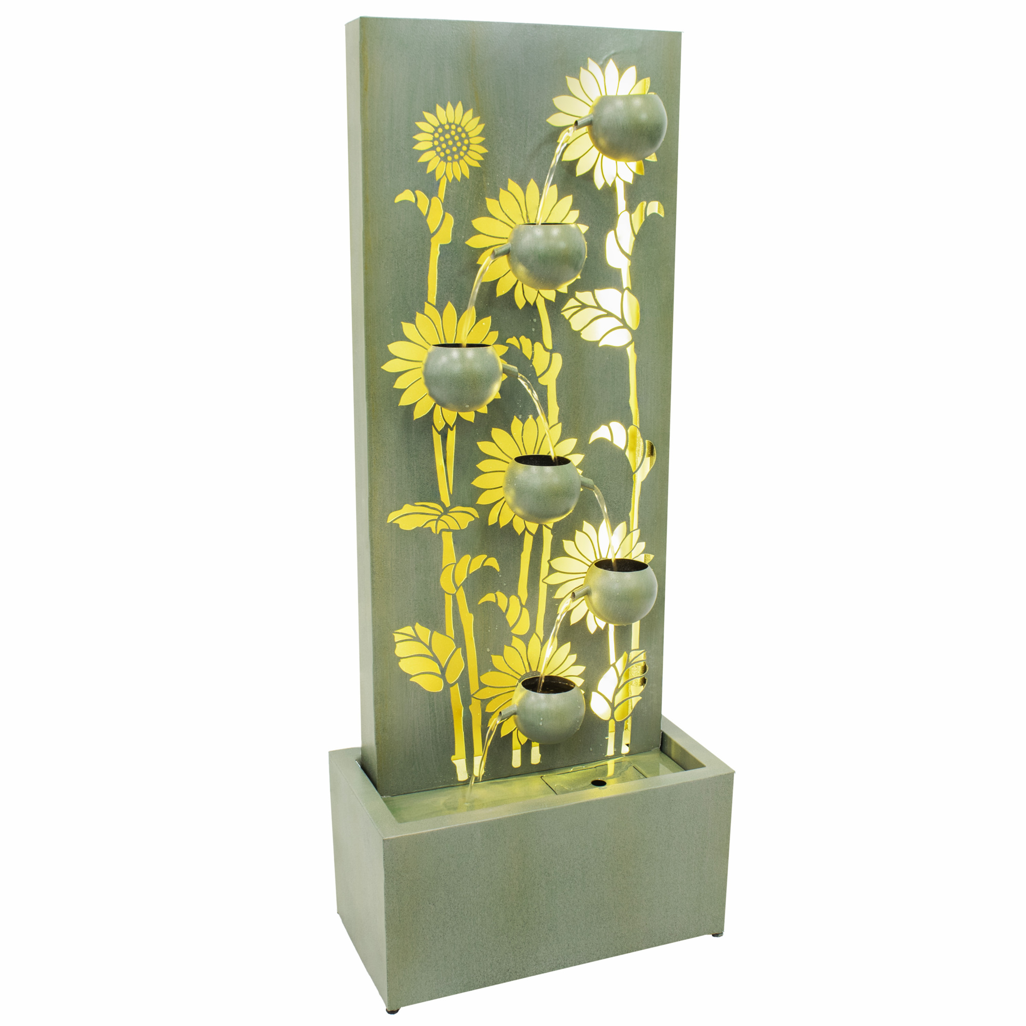 Sunnydaze Decor, Sunflower Fields Steel Outdoor Fountain, Model# MCA-2541